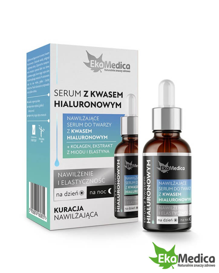EkaMedica Serum z Kwasem Hialuronowym nawilżające na dzień i noc, 20 ml 
