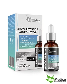 EkaMedica Serum z Kwasem Hialuronowym, nawilżające na dzień i noc, 20 ml