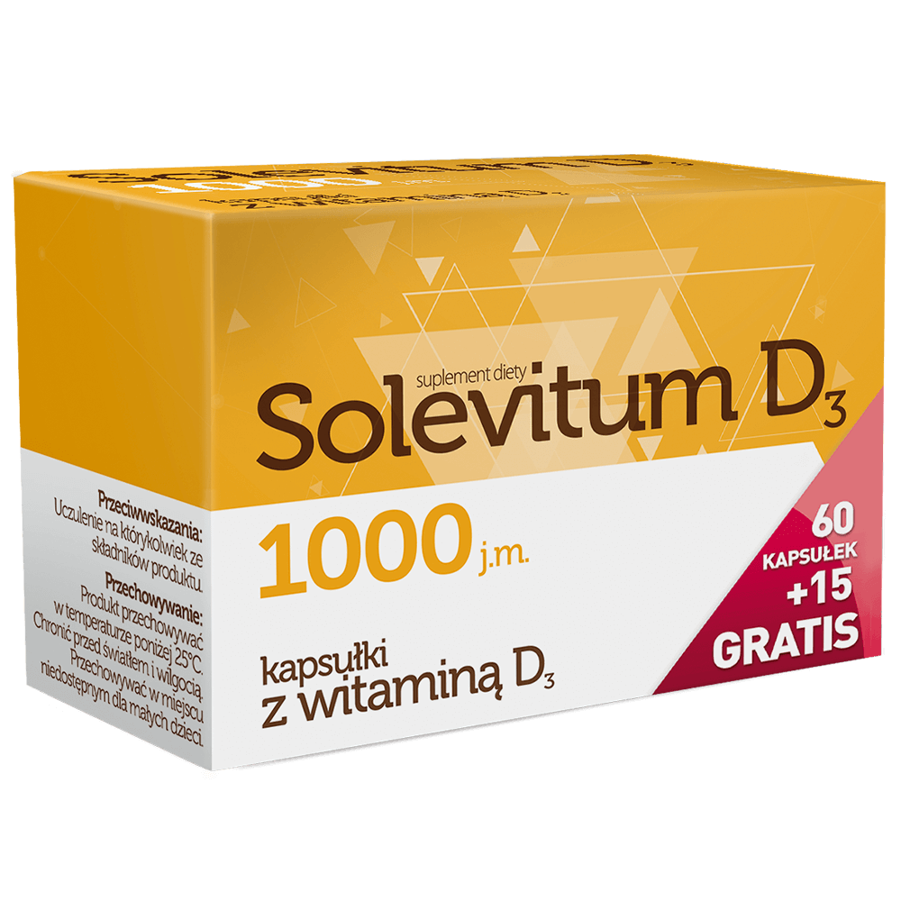 Solevitum D3, kapsułki z witaminą D3, 75 szt., 1000 j.m.