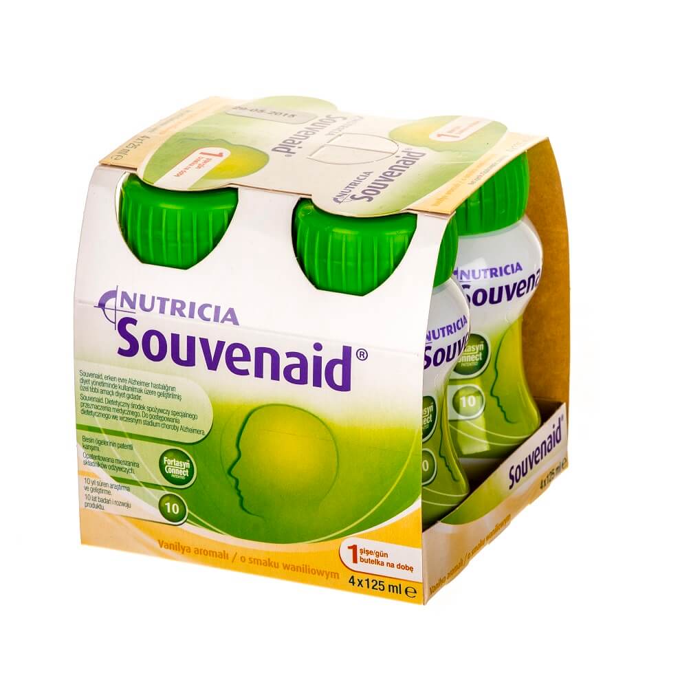 Souvenaid, płyn o smaku waniliowym, 4 x 125 ml