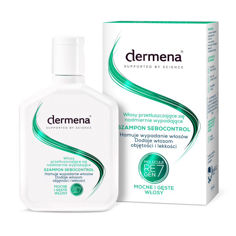 Dermena Szampon Sebocontrol , szampon do włosów przetłuszczających się, 200 ml