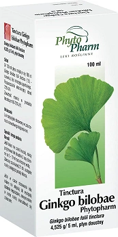 Tinctura Ginko Bilobae, syrop wspomagający w zaburzeniach obwodowego krążenia krwi, 100 ml