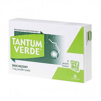 Tantum Verde, tabletki na stan zapalny jamy ustnej o smaku miętowym, 30 szt.