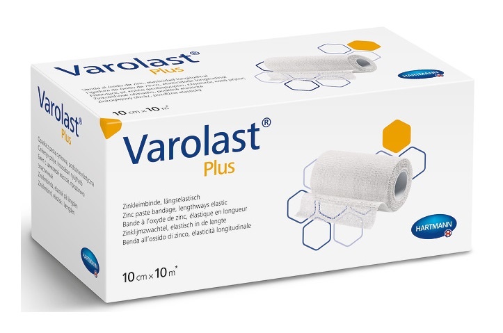 VAROLAST PLUS opaska elastyczna z pastą cynkową, 10 cm x 7 m, 1 szt.