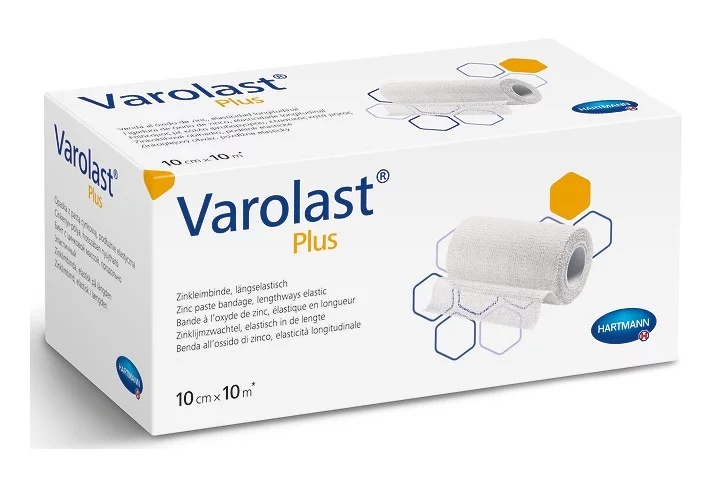 VAROLAST PLUS, opaska elastyczna z pastą cynkową, 10 cm x 7 m, 1 szt.