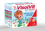 VisolVit Junior Truskawka granulat z zestawem witamin dla dzieci o truskawkowym smaku, 30 sasz.