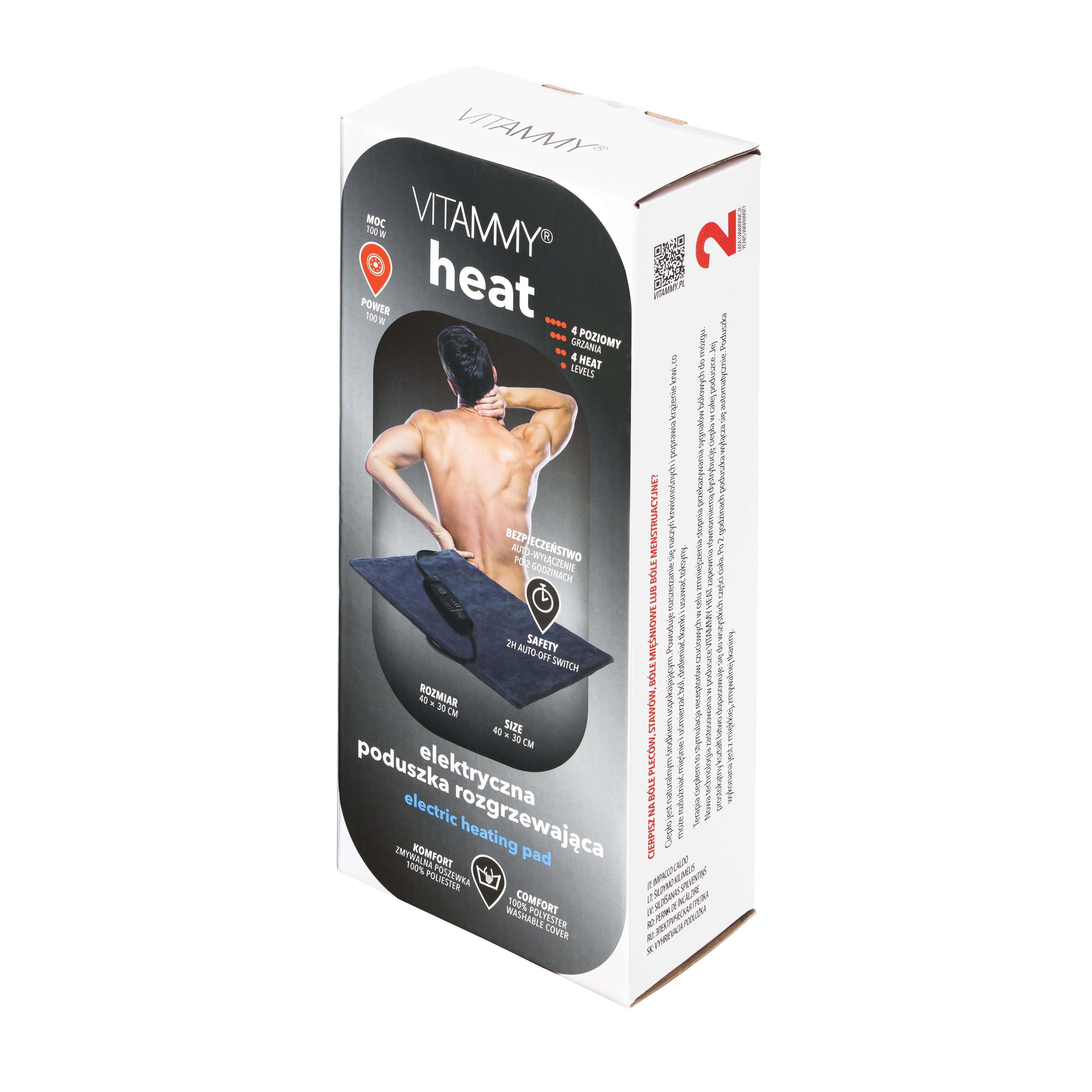 Vitammy Heat Elektryczna Poduszka Rozgrzewająca, w kolorze czarnym, 1 szt.