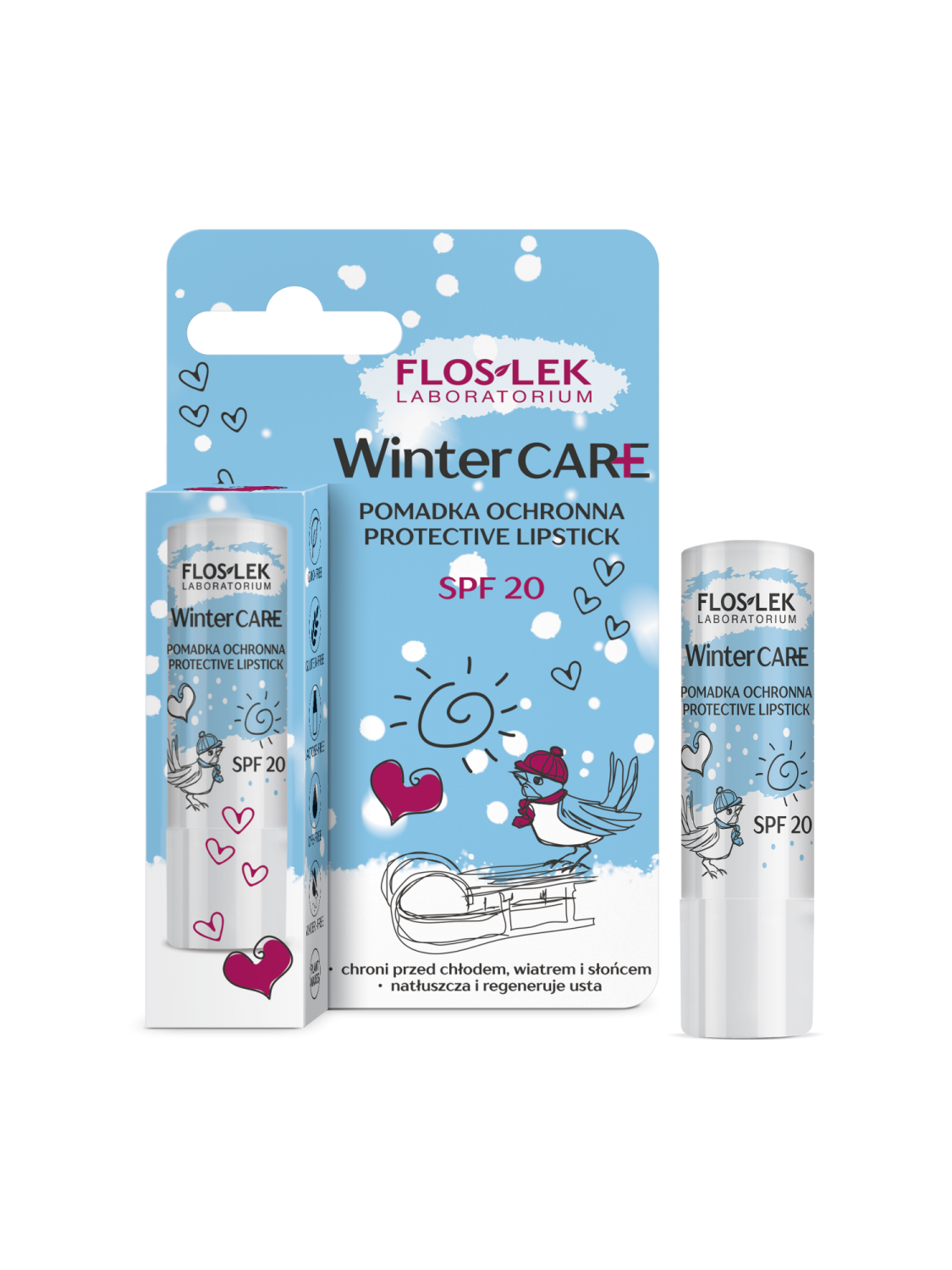 Flos-Lek Winter Care  pomadka ochronna SPF20, 4 g