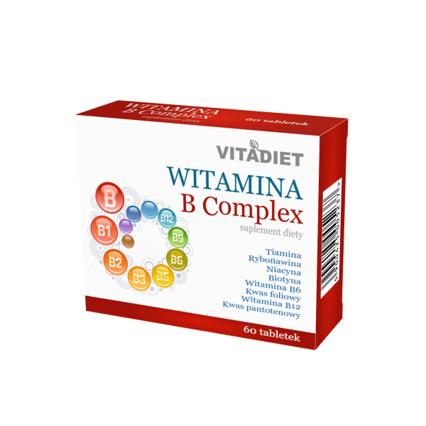Witamina B Complex  tabletki uzupełniające dietę w witaminy z grupy B, 60 szt.