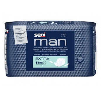 Seni Man Extra, wkładki urologiczne dla mężczyn, 15 szt.