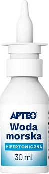 Woda morska hipertoniczna APTEO , preparat udrażniający nos i ułatwiający oddychanie, 30 ml