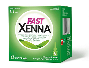 Xenna Fast , mikrowlewki doodbytnicze, roztwór 6 szt.