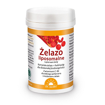 Dr. Jacob’s Żelazo liposomalne, proszek z witaminami C i B2, 64 g