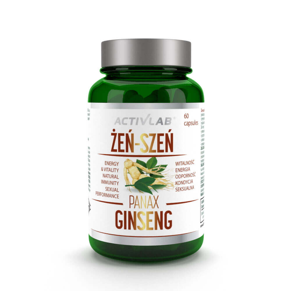 Żeń-Szeń Panax Ginseng , kapsułki ze składnikami wspierającymi witalność i odporność, 60 szt.