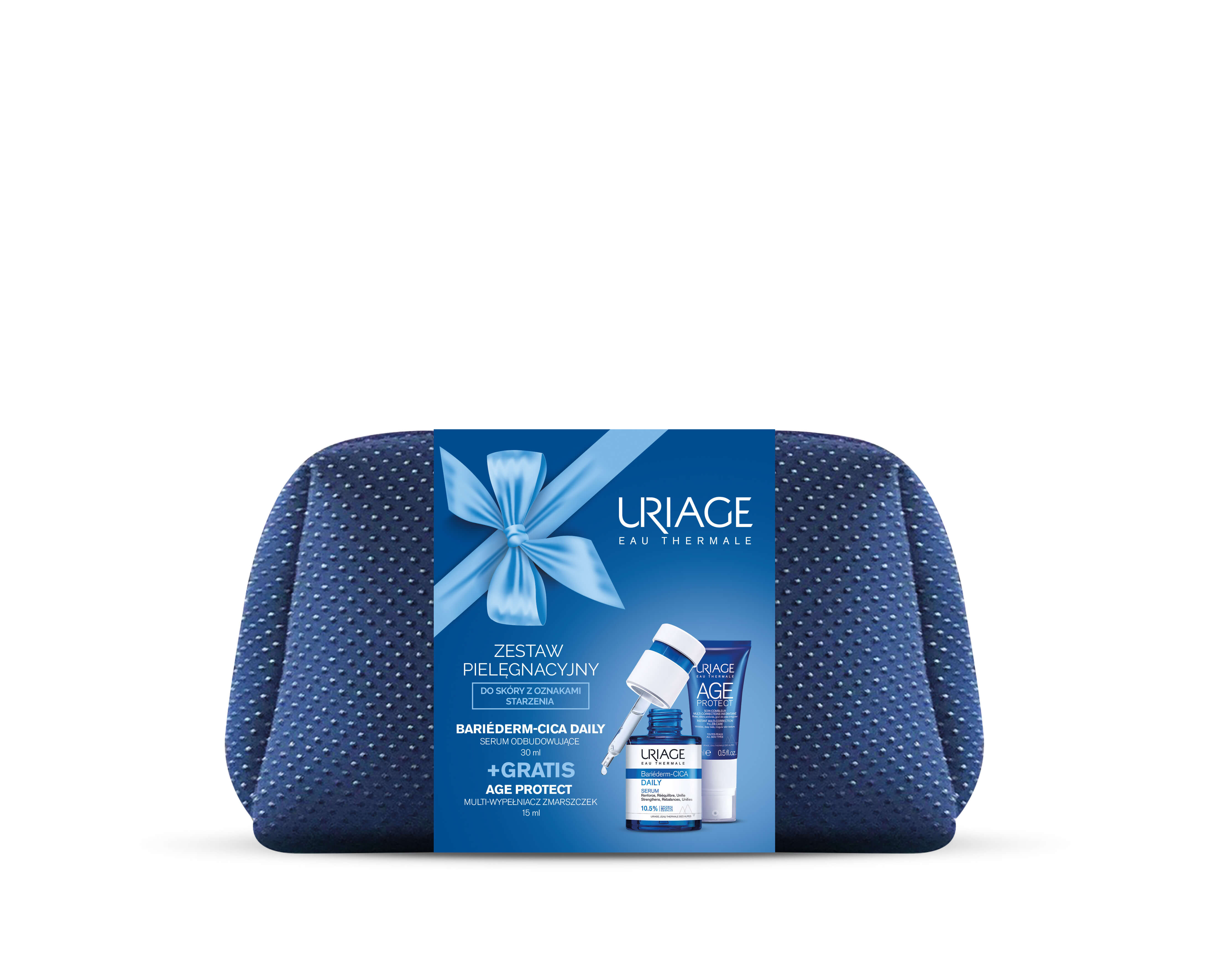 URIAGE Zestaw Anti-Age, do skóry z oznakami starzenia, serum odbudowujące - 30 ml + multiwypłeniacz do zmarszczek - 15 ml