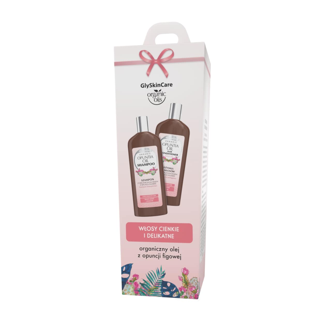 EQUALAN PHARMA EUROPE GlySkinCare Szampon + Odżywka Olej z Opuncji, zestaw z organicznym olejem z opuncji: szampon, 250 ml + odżywka, 250 ml
