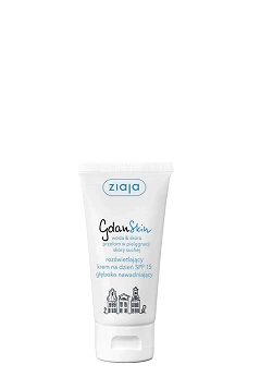 Ziaja Gdanskin, krem na dzień z filtrem SPF 15, rozświetlający, głęboko nawadniający, 50 ml