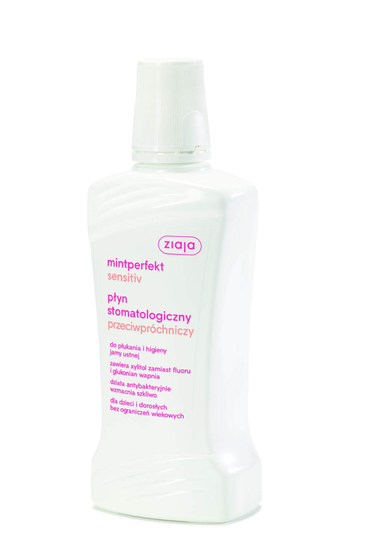 Ziaja Mintperfekt Sensitiv, płyn stomatologiczny i przeciwpróchniczy, 500 ml